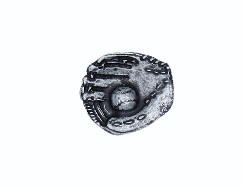 Buck Snort KB00066-5100: 1-1/2" Baseball Glove With Ball Cabinet Knob - Oxidized Pewter