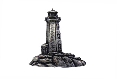 Buck Snort KB00125-5100: 1-3/4" Stand Alone Lighthouse Cabinet Knob - Oxidized Pewter