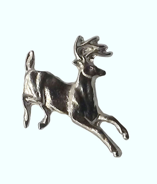 Buck Snort KB00128-0100: 1-5/8" Running Whitetail Cabinet Knob - Nickel