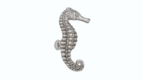 Buck Snort KB00234-0100: 1-1/2" Seahorse Cabinet Knob - (right facing) - Nickel