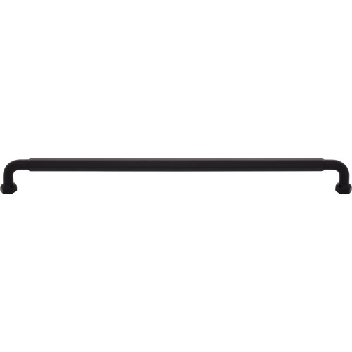 Top Knobs TK3206BLK: 12" cc Dustin Cabinet Pull - Flat Black
