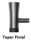 Sextant 1200 Series Door Pull Tapered Finial - Polished Stainless Steel