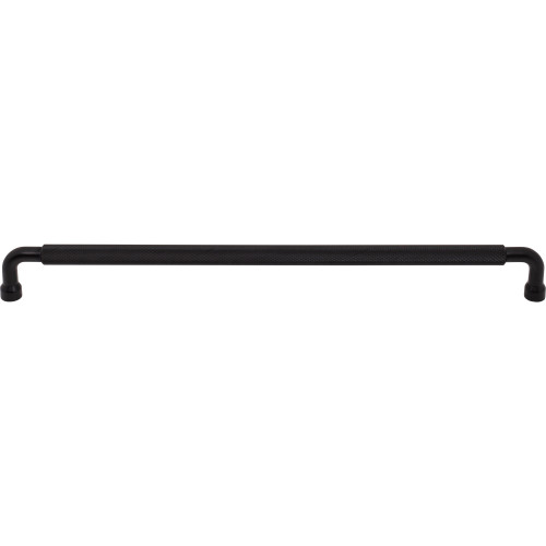 Top Knobs TK3267BLK: 12" cc Garrison Bar Cabinet Pull - Flat Black