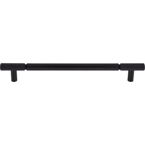 Top Knobs TK3246BLK: 12" cc Prestwick Bar Cabinet Pull - Flat Black