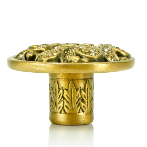 Edgar Bererbi 8511/9: 1-5/16" Somerset Cabinet Knob - Museum Gold/Swarovski Crystal