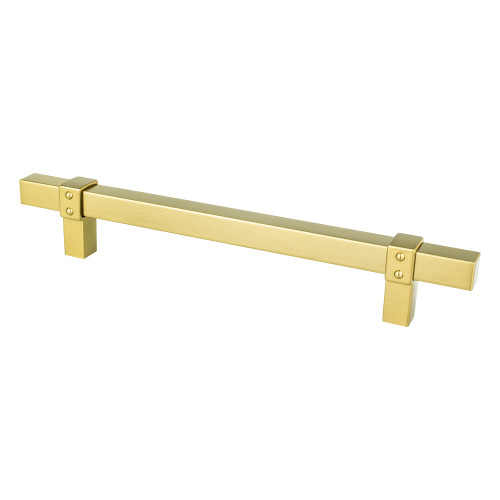 Berenson 5105-4MDB: 160mm cc Rivet Rebel Cabinet Pull - Modern Brushed Gold