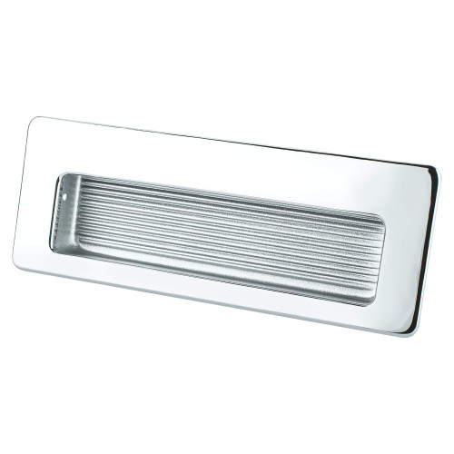Berenson 6692-126-B: 4-1/2" Zurich Recessed Cabinet Pull - Polished Chrome