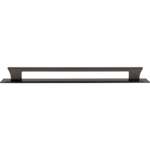 Atlas A6009-SL: 18" cc Zander Bar Appliance Pull w/Backplate - Slate