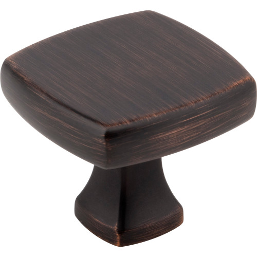 Jeffrey Alexander 663DBAC: 1-3/8" Griffin Square Cabinet Knob - Brushed Oil Rubbed Bronze