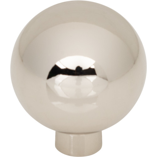 Top Knobs TK3341PN: 1-1/4" Brockwell Round Cabinet Knob - Polished Nickel