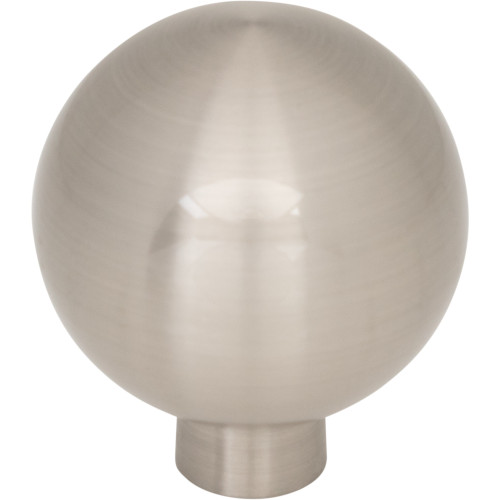 Top Knobs TK3341BSN: 1-1/4" Brockwell Round Cabinet Knob - Brushed Satin Nickel