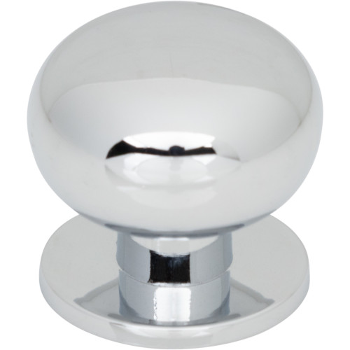 Top Knobs TK3330PC: 1-1/4" Lambert Round Cabinet Knob - Polished Chrome