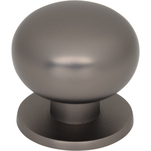 Top Knobs TK3330AG: 1-1/4" Lambert Round Cabinet Knob - Ash Gray
