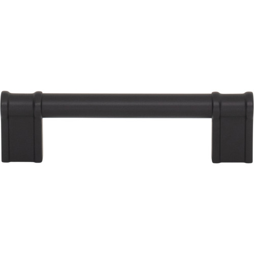 Top Knobs TK3382BLK: 3-3/4" Newburn D-Handle Cabinet Pull - Flat Black