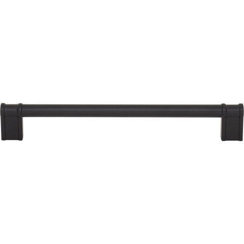 Top Knobs TK3385BLK: 7-9/16" Newburn D-Handle Cabinet Pull - Flat Black