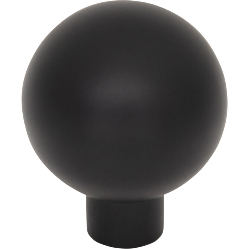 Top Knobs TK3340BLK: 1-1/8" Brockwell Round Cabinet Knob - Flat Black