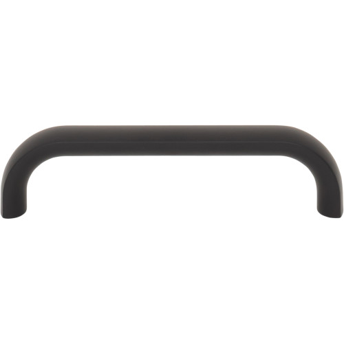 Top Knobs TK3342BLK: 3-3/4" Brockwell D-Handle Cabinet Pull - Flat Black