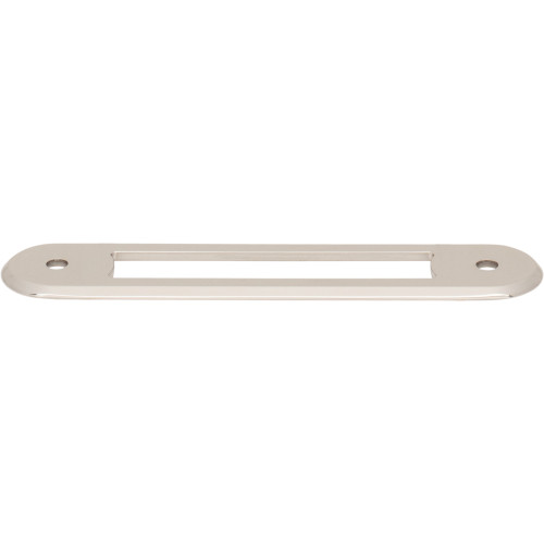 Top Knobs TK3352PN: 3-3/4" Brockwell Oval Backplate - Polished Nickel
