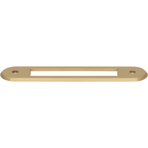 Top Knobs TK3352HB: 3-3/4" Brockwell Oval Backplate - Honey Bronze