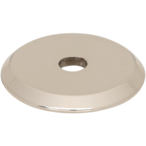 Top Knobs TK3350PN: 1" Brockwell Round Backplate - Polished Nickel