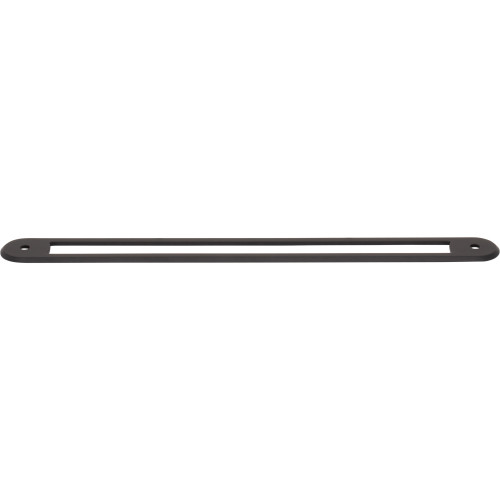 Top Knobs TK3356BLK: 8-13/16" Brockwell Oval Backplate - Flat Black