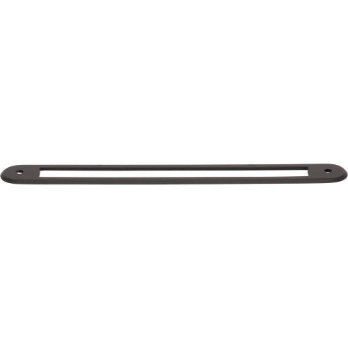 Top Knobs TK3355BLK: 7-9/16" Brockwell Oval Backplate - Flat Black