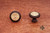 RKI CK-4248-BRB: 1-1/4" Cabinet Knob w/Riveted Brass Circle Insert - Bronze/Copper