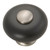 Hickory P222-SNB: 1-1/4" Tranquility Cabinet Knob - Satin Nickel/Black