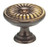 Omnia 7435/30.SB: 1-3/16" Ornate Round Cabinet Knob - Shaded Bronze