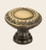 Omnia 7436/30.SB: 1-3/16" Ornate Round Cabinet Knob - Shaded Bronze