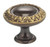 Omnia 7436/30.SB: 1-3/16" Ornate Round Cabinet Knob - Shaded Bronze