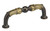 Omnia 7432/76.SB: 3" cc Ornate D-Handle Cabinet Pull - Shaded Bronze
