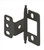 Hafele 351.86.310: Non-Mortise Partial Wrap Partial Wrap Cabinet Hinge w/Minaret Finial - Matte Black