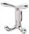 Hafele 843.81.200: Lago Di Como Double Wall Hook - Polished Chrome