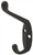 Hafele 845.01.300: Double Wall Hook - Dark Oil Rubbed Bronze