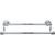Top Knobs ED7PCF: 18" cc Edwardian Bath Double Towel Bar - Polished Chrome