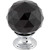 Top Knobs TK116PC: 1-3/8" Crystal Round Cabinet Knob - Black Crystal/Polished Chrome