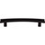 Top Knobs TK86BLK: 5" cc Sanctuary Flared Bar Cabinet Pull - Flat Black