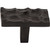 Top Knobs TK303CB: 1-1/16" Cobblestone Rectangle Cabinet Knob - Coal Black