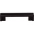 Top Knobs TK55BLK: 3-1/2" cc Sanctuary Flat Rail Bar Cabinet Pull - Flat Black