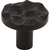 Top Knobs TK296CB: 1-3/8" Cobblestone Round Cabinet Knob - Coal Black
