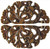 Notting Hill NHH-902-AB: Florid Leaves Cabinet Hinge Plate (pair) - Antique Brass Notting Hill NHH-902-AB: Florid Leaves Cabinet Hinge Plate (pair) - Antique Brass