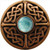 Notting Hill NHK-158-AC-GA: Celtic Jewel Cabinet Knob - Green Aventurine/Antique Copper Notting Hill NHK-158-AC-GA: Celtic Jewel Cabinet Knob - Green Aventurine/Antique Copper