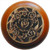 Notting Hill NHW-726C-AB: Saratoga Rose Cabinet Knob - Cherry/Antique Brass
