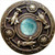 Notting Hill NHK-161-AB-GA: Jeweled Lily Cabinet Knob - Green Aventurine/Antique Brass Notting Hill NHK-161-AB-GA: Jeweled Lily Cabinet Knob - Green Aventurine/Antique Brass