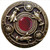 Notting Hill NHK-161-AB-RC: Jeweled Lily Cabinet Knob - Red Carnelian/Antique Brass Notting Hill NHK-161-AB-RC: Jeweled Lily Cabinet Knob - Red Carnelian/Antique Brass
