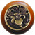 Notting Hill NHW-728C-AB: River Iris Cabinet Knob - Cherry/Antique Brass