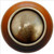 Notting Hill NHW-761C-AB: Plain Dome Cabinet Knob - Cherry/Antique Brass