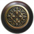 Notting Hill NHW-761N-AB: Plain Dome Cabinet Knob - Natural/Antique Brass