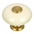 Richelieu BP338140: 1-1/4" Cherbourg Ceramic Cabinet Knob - Brass/Almond
